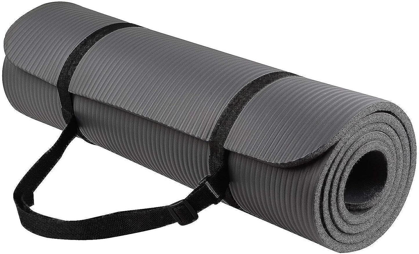 All Purpose 1/2-Inch Extra Thick High Density Anti-Tear Exercise Yoga Mat with Carrying Strap with Optional Yoga Blocks, Multiple Colors