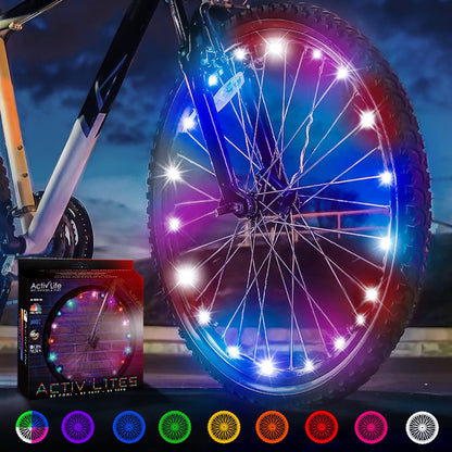 Life LED Bike Wheel Lights with Batteries Included! Get 100% Brighter and Visible from All Angles for Ultimate Safety & Style (1 Tire Pack)