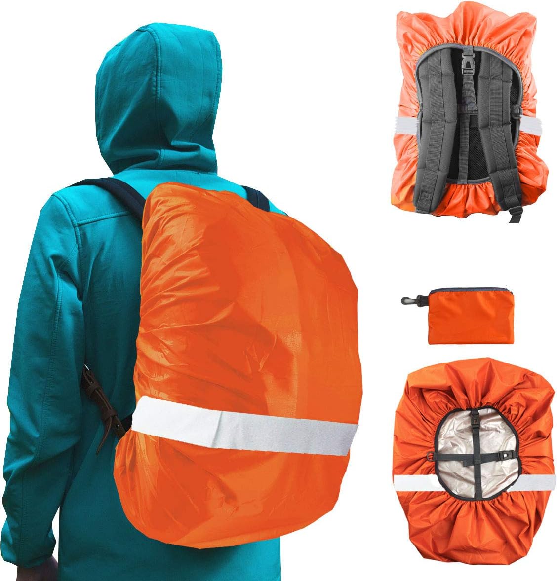 Hi-Vis Waterproof Backpack Cover 10-35L