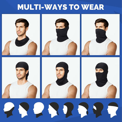 6 Pack Balaclava Ski Face Mask: Cooling Neck Gaiter Full Head Mask Face Cover