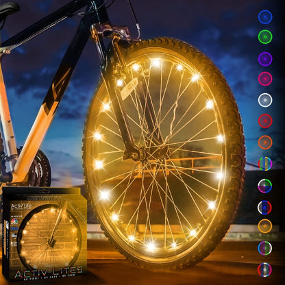 Life LED Bike Wheel Lights with Batteries Included! Get 100% Brighter and Visible from All Angles for Ultimate Safety & Style (1 Tire Pack)