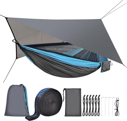 All-Weather Camping Hammock  Mosquito Net & Straps