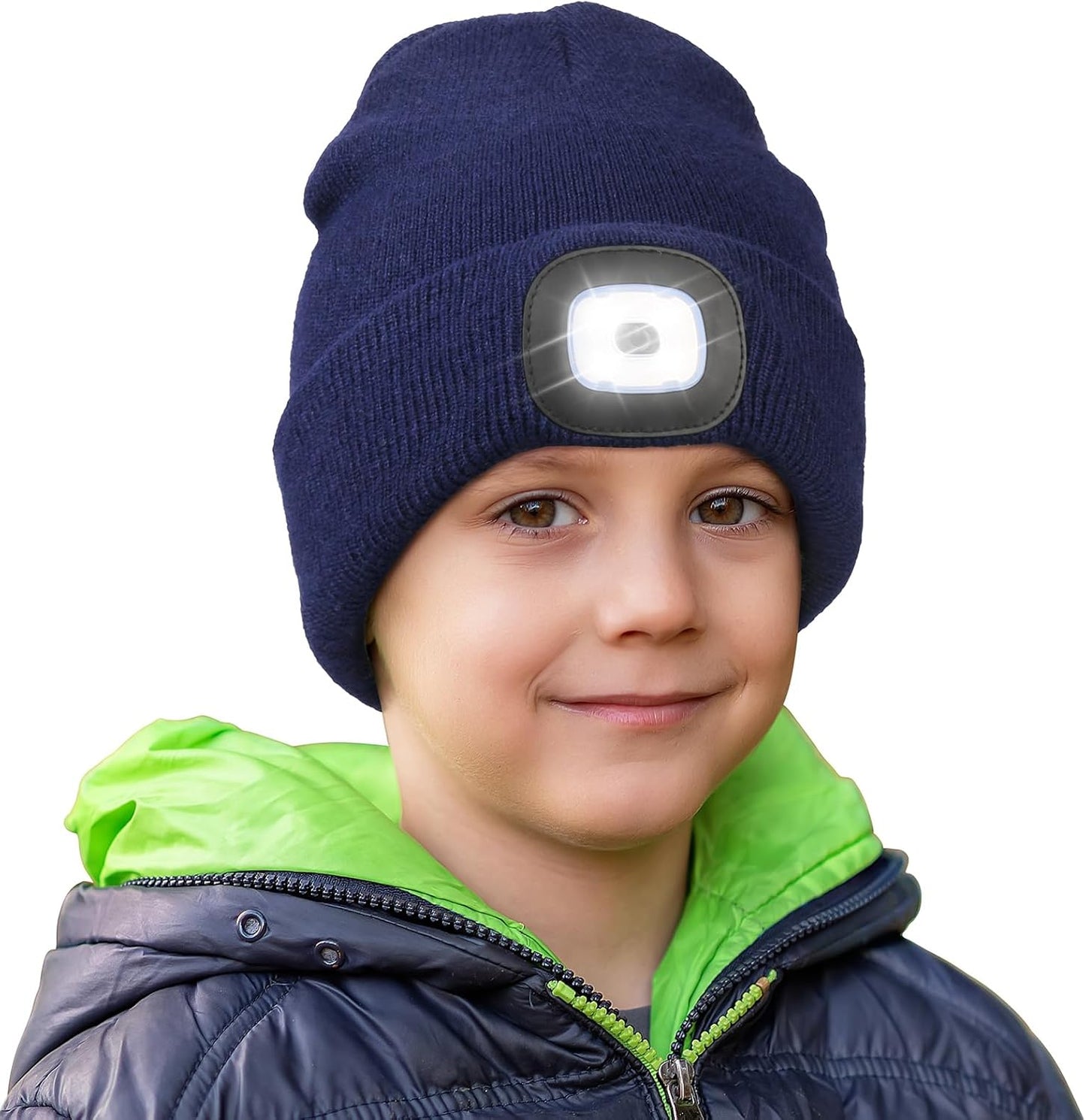 Kids LED Beanie - Flashlight Cap - Ideal for Gifts