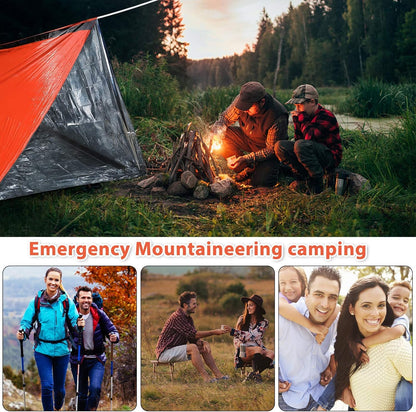 2-Person Emergency Shelter Tent - Waterproof & Thermal - 2pack