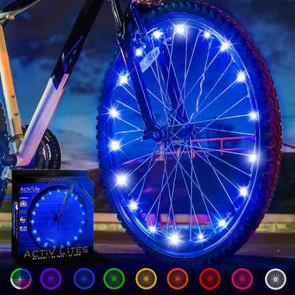 Life LED Bike Wheel Lights with Batteries Included! Get 100% Brighter and Visible from All Angles for Ultimate Safety & Style (1 Tire Pack)