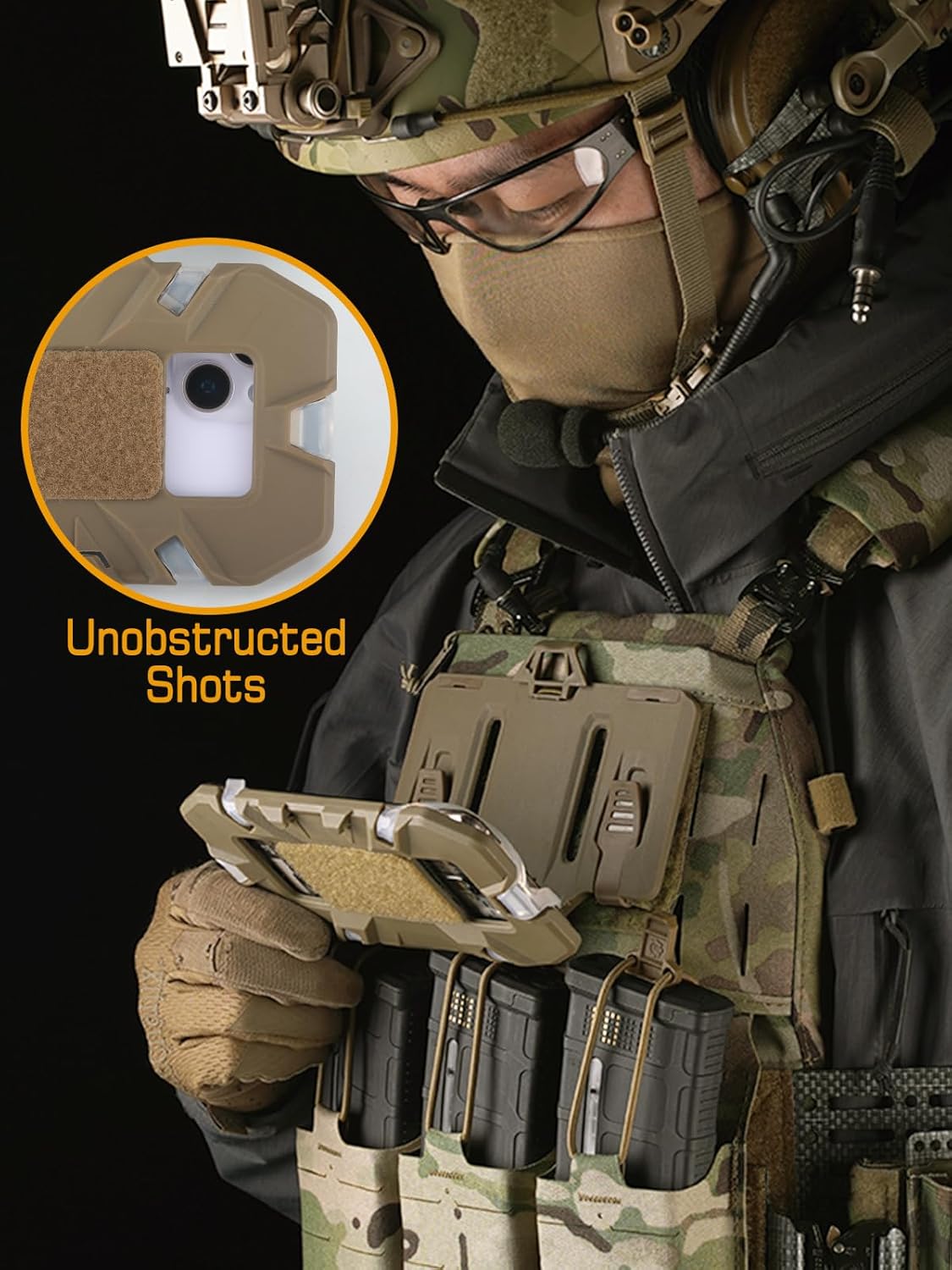 Tactical Phone Chest Mount for Plate Carrier Vest