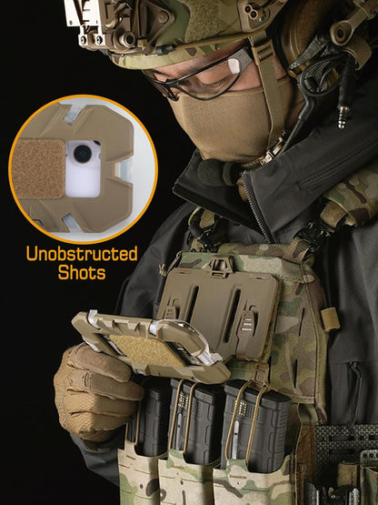 Tactical Phone Chest Mount for Plate Carrier Vest